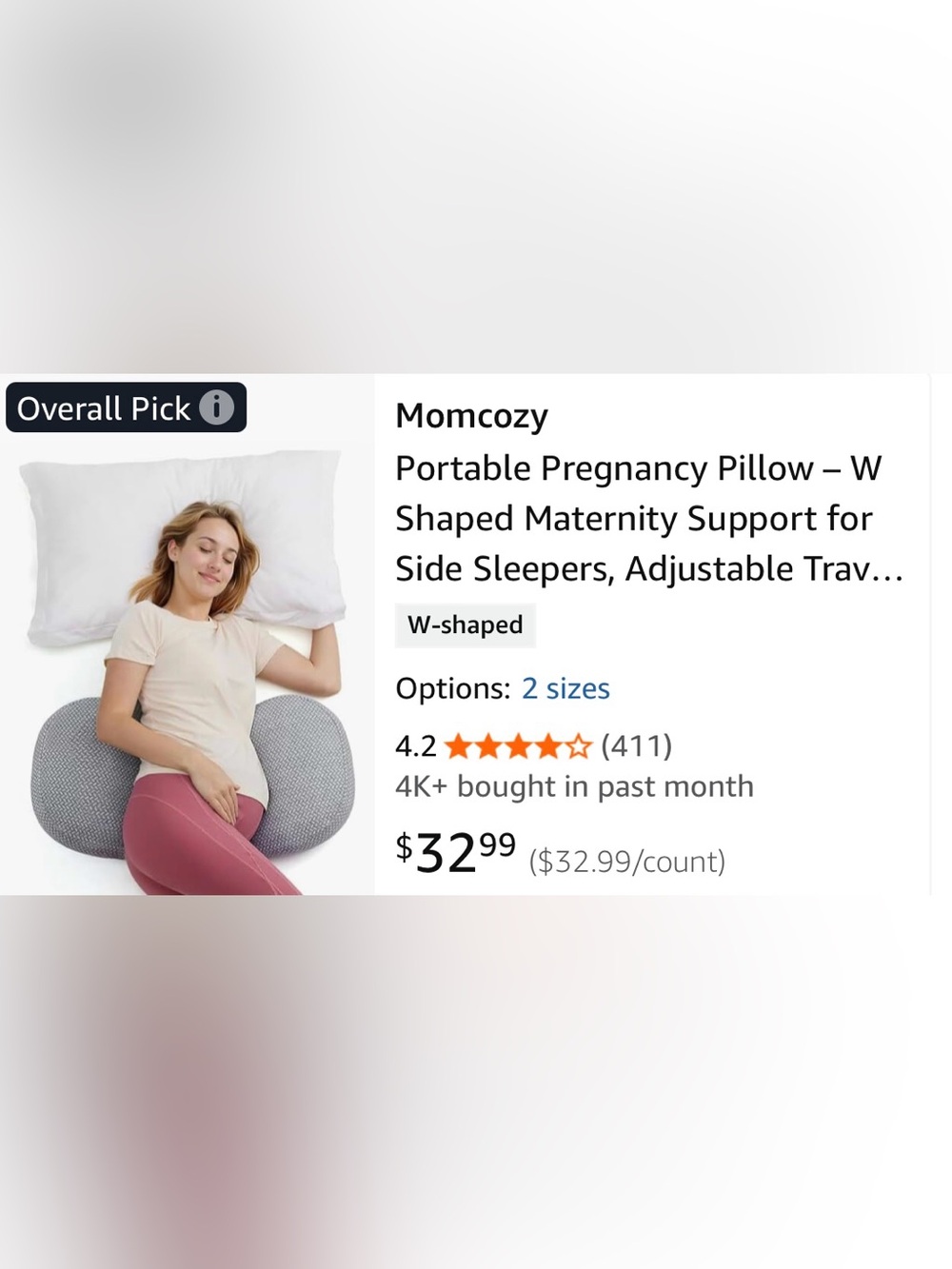 Momcozy Pregnancy Support Pillow - Picture 2 of 16